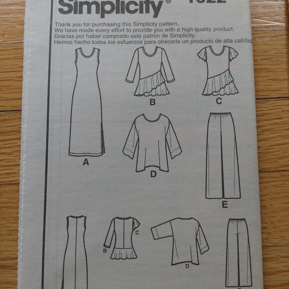 Dress Tunic Pants Sewing Pattern Size 10-18 UNCUT Khaliah Ali 1622 Simplicity - Picture 9 of 10